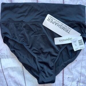 NWT Women’s Size 10 Black Trimshaper Swim Bikini Bottoms